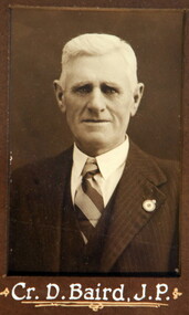 Photo - Baird 1942, Thornton Richards & Co, D.Baird,(J.P.),Councilor 1942-43, "Circa 1943"