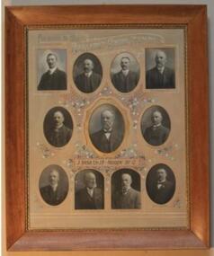 Photo-J.Dickie/Councilors, Richards & Co. Photos Ballaarat, J.Dickie.President, and Councilors 1911-1912, "Circa 1912"