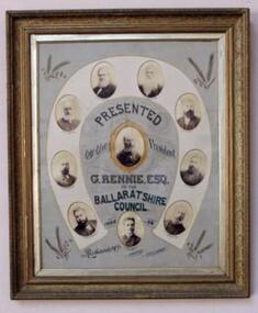 Photo -Rennie/councilors, Richards & Co. Photos Ballaarat, President G.Rennie,Esq. & councilors 1885-86, "Circa1886"