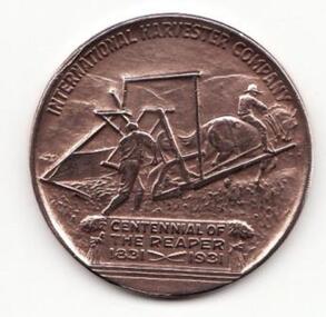Medal - Centennial of the reaper. 1931, Commemorative Coin