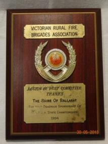 Plaque Country Fire Authority, Nil, Circa 1994