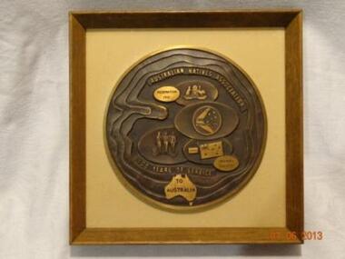 Plaque "ANA"100 years service to Australia, Circa 20th century
