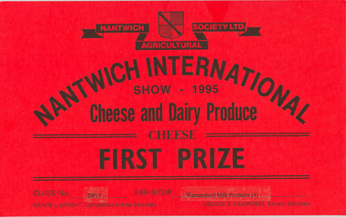 Certificate, Nantwich International Show 1995