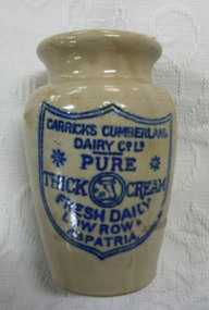 Jar, Pottery cream jar