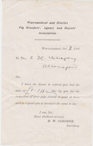 Licence, Pig Breeders Licence, 1903