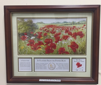 Artwork, other - Limited edition print and poem 0302/4999, In Flanders Fields the Poppies Blow
