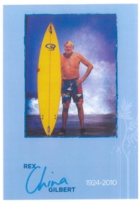 Programme, Rex 'China' Gilbert - Memorial Day - 6th November 2010, 01/11/2010