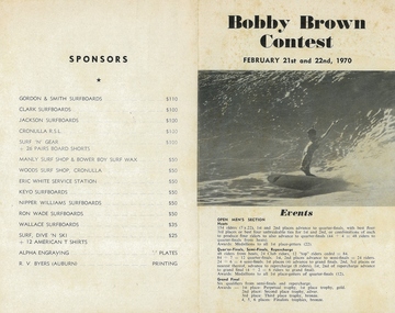 Brochure, Bobby Brown Contest 1969, February 1970