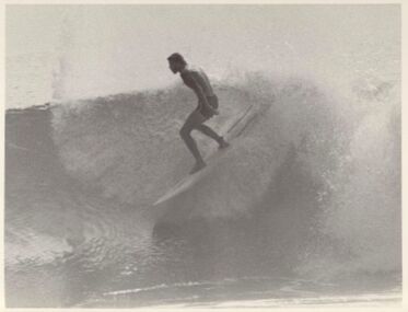 Photograph, Rabbit wave ride, 1977 Stubbies Contest, Gold Coast, March 1977