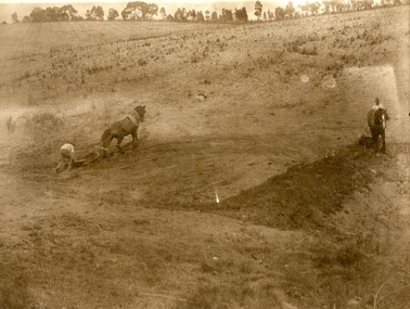 Photograph, Building the Dam at Quambee, North Ringwood, 1916, 1916