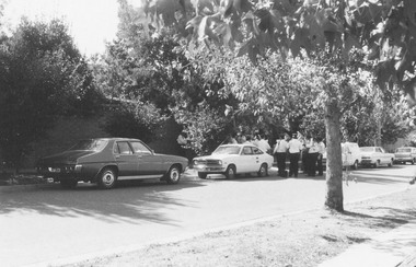 Photograph, Salvation Army Band playing in The Centreway, Ringwood,  in 1975, 1975