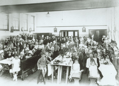Photograph, First Communion Party in Catholic Church Hall, Ringwood. 1930