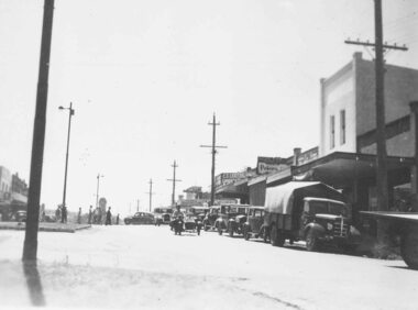 Photograph, Main Street shops looking east - Maroondah Hwy, Ringwood - 1935