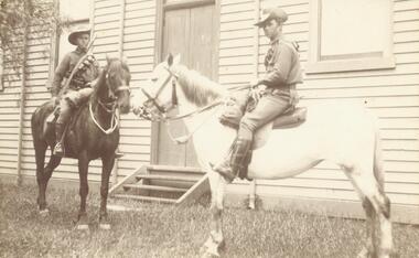 Photograph, Two members of Ringwood Light Horse Regiment - 1909