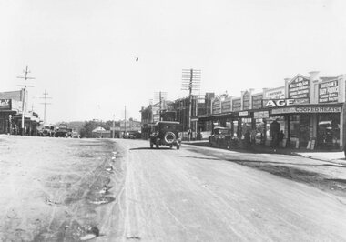 Photograph, Maroondah Highway Central, Ringwood. Maroondah Highway shops, Ringwood - 1927