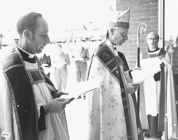 Photograph, Consecration of new Church of England, Ringwood. 1970