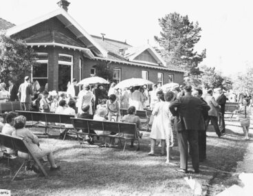 Photograph, Opening St. Paul's Church of England, Ringwood, Glamorgan house