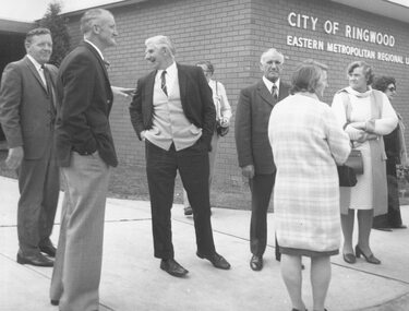 Photograph, Unveiling of Ringwood Library, Warrandyte Road, Ringwood - 26 Oct 1974