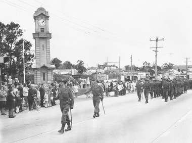 Photograph, Ringwood Clocktower re-opening ceremony, Cnr Maroondah Hwy and Wantirna Road, Ringwood - December 1967