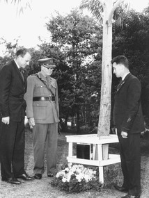 Photograph, Major General Beavis visiting North Ringwood State School to commemorate 10th anniversary of Memorial Tree planting - 1965