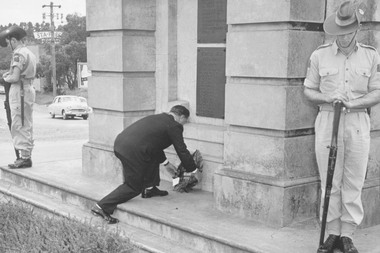 Photograph, Anzac commemoration service, Ringwood, 1957