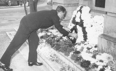 Photograph, Anzac commemoration service, Ringwood, 1956