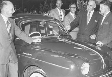 Photograph, Opening of McLeans new showroom, Ringwood. 1957