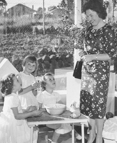 Photograph, Opening Greenwood Park Kindergarten, Ringwood. 10-12-55