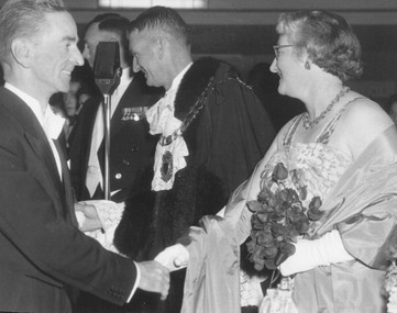 Photograph, Ringwood Mayoral Ball with Cr. Peter Vergers and Mrs. Vergers. c1963
