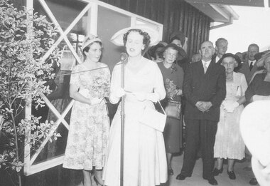 Photograph, Opening Greenwood Park Kindergarten by Lady Brooks, Ringwood, 1955
