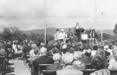 Photograph, 'Back to' celebrations at Ringwood Civic Centre, 1974