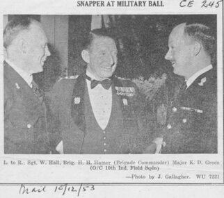 Photograph, Ringwood Military Ball, 1953