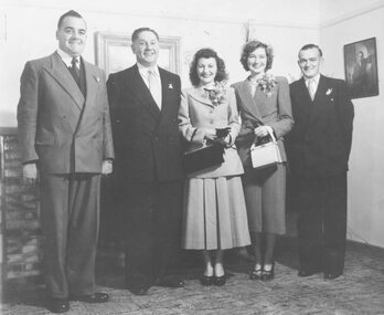 Photograph, Wedding, 1952.  Mr. Edward Dennison and Miss Lois Margorie Haslam