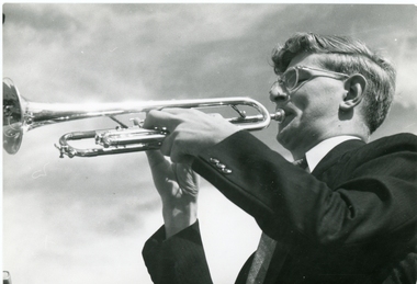 Photograph - Black and White, City of Ringwood celebrations, 1960 - Bugler