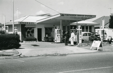Photographs, Tom Mathieson BP service station at 74 Maroondah Hwy circa 1970s