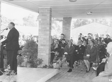 Photograph, Opening of Lionswood Retirement Village, Kirk Street, Ringwood - May, 1963.  Premier of Victoria, Sir Henry Bolte