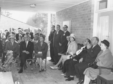 Photograph, Opening of Lionswood Retirement Village, Kirk Street, Ringwood - May, 1963.  Premier of Victoria, Sir Henry Bolte & Ringwood Mayor, Cr. Max Deuter