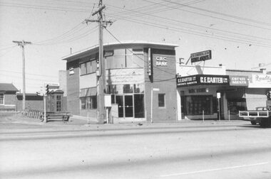 Photograph, South-West corner of entrance to Railway Station, Maroondah Highway, Ringwood - 4 March 1973
