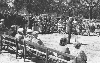Photograph, Official opening of Jubilee Park, Greenwood Avenue, Ringwood - 17 October, 1957