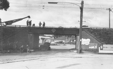Photograph, Maroondah Highway West, Ringwood, 1965. Wantirna Road bridge