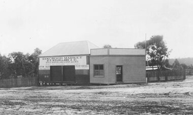 Photograph, Maroondah Highway West, Ringwood- c1920. Original Ringwood Market, Cnr. Maroondah Highway and Ringwood Street