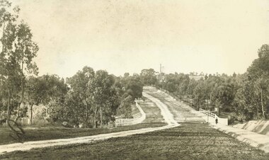 Photograph, Maroondah Highway East, Ringwood- 1900. Sandy Creek Bridge, Maroondah Hwy