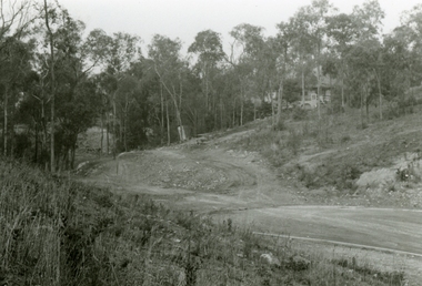 Photographs, 1979-80 MMBW pipe line project at Hubbard Reserve, North Ringwood � View east up the gully