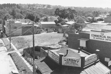 Photograph, North-easterly view from Ringwood Clocktower, cnr Maroondah Hwy  and Warrandyte Road, Ringwood - 1960