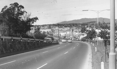 Photograph, Maroondah Highway West, Ringwood- 1974. Easterly view from Heatherdale Road