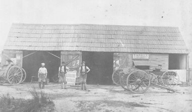 Photograph, Maroondah Highway West, Ringwood- 1878. Thomas Grant's original blacksmith's shop