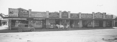 Photograph, Maroondah Highway Central, Ringwood. Beilby Stores, 1924. (See also MHC0115)