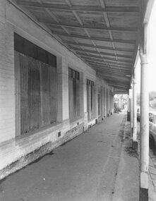 Photograph, Adelaide Street, Ringwood - shops prepared for demolition in 1966 to make way for Eastland Shopping Centre