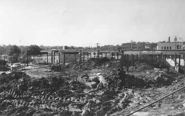 Photograph, Maroondah Highway Central, Ringwood. Safeways under construction- 1972