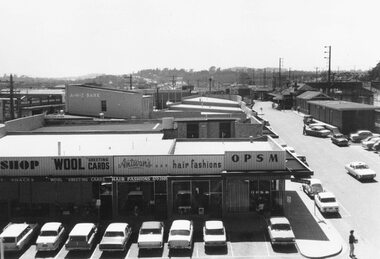 Photograph, Railway Place, Ringwood- view from clocktower, December 1969